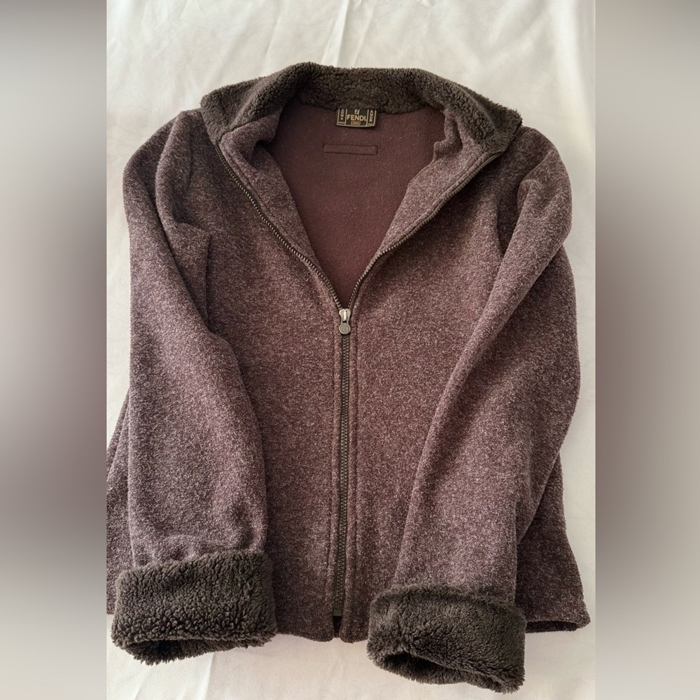 FENDI Roma Zip-Up Jacket | Made in Italy | Brown | Size 46